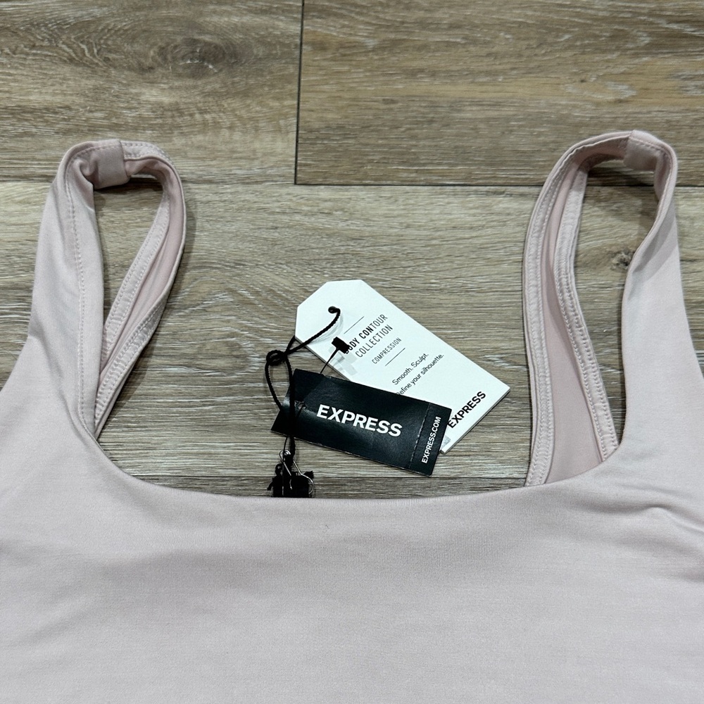 Express Blush Pink Sleeveless Crop Top - Picture 3 of 5